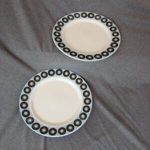 Jonathan Adler Happy Home circles & stripes dinner plates set of 2 (W3265)